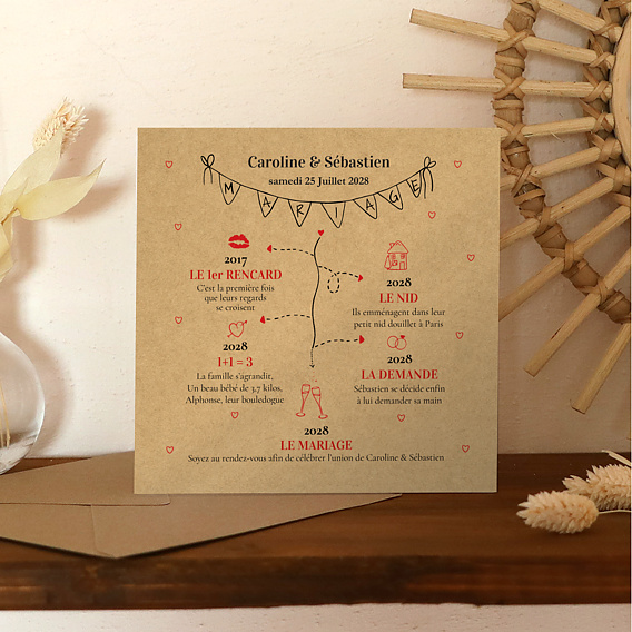 Faire part mariage Timeline Après 3