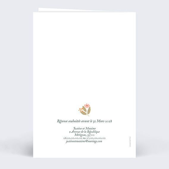 Faire-part Mariage Palais Royal