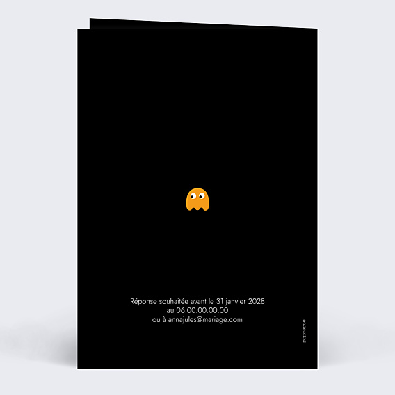 Faire-part Mariage Couple Pacman