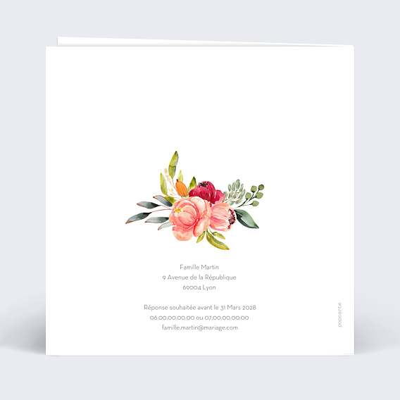 Faire-part Mariage Couronne Aquarelle