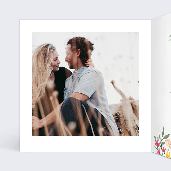 Faire part mariage Jardin Intérieur Gauche