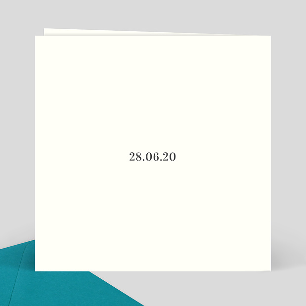 Faire-part Mariage Classique Beige Verso