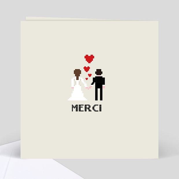 Faire-part de Mariage Geek Verso