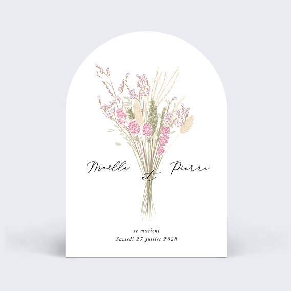 Faire part mariage Petit Bouquet Champêtre