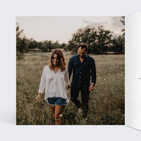 Faire part mariage Fait Main Intérieur Gauche