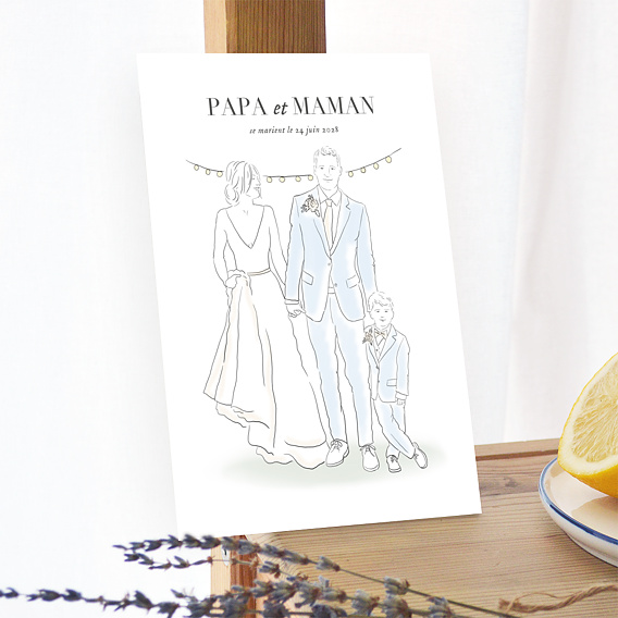 Faire part mariage Famille Romantique Après 4