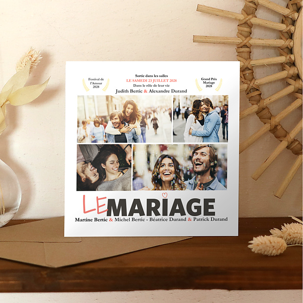 Faire-part de mariage affiche de film