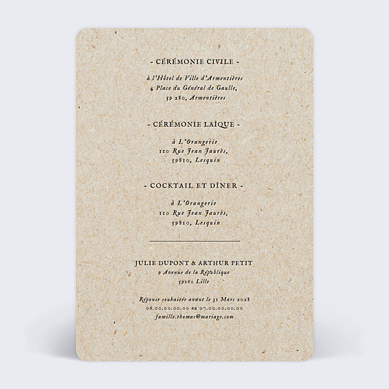 Faire-part Mariage Maison du Bonheur