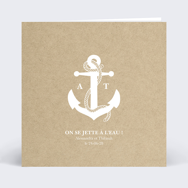 Faire-part de Mariage Mer & Encre