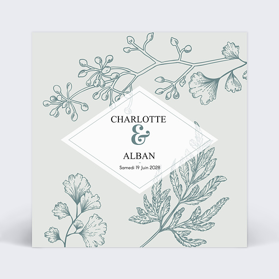 Faire part mariage Botanic Wedding