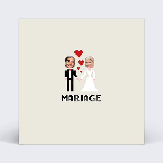 Faire part mariage Geek