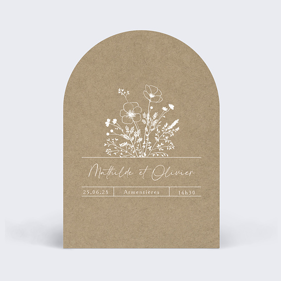 Faire part mariage Bouquet Champêtre