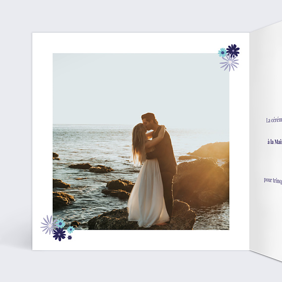 Faire part mariage Globe Intérieur Gauche