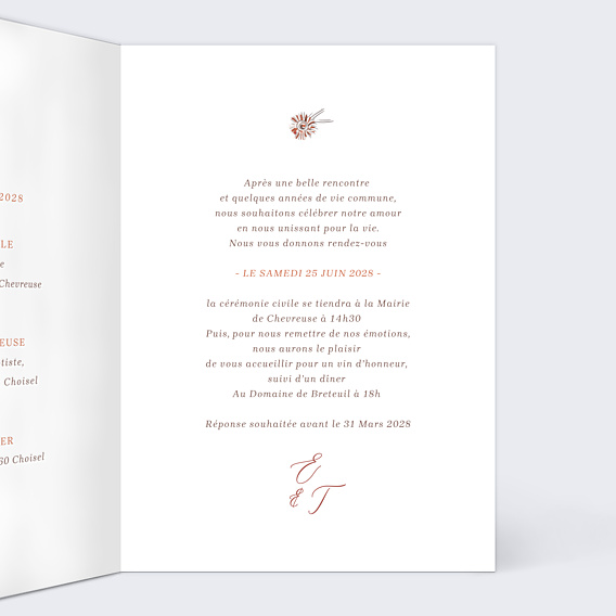 Faire-part Mariage Jour d'Amour