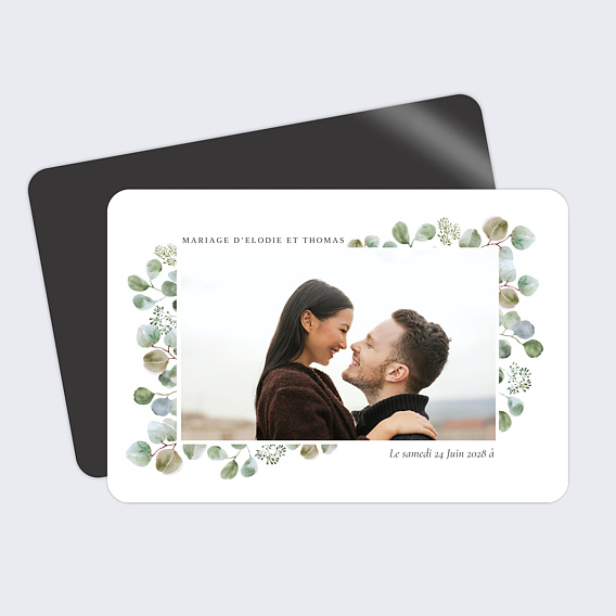 Faire part mariage Cadre Eucalyptus