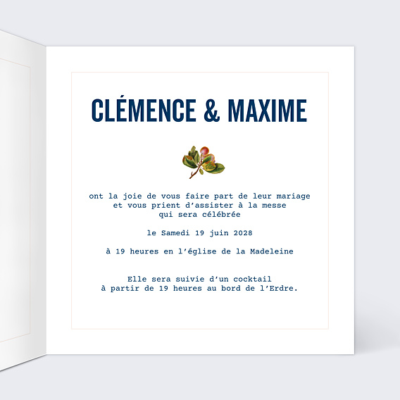 Faire-part Mariage Birds