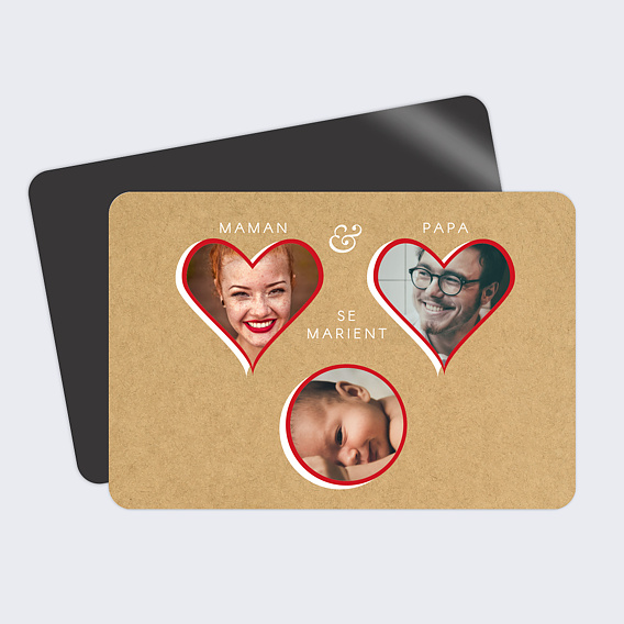 Faire part mariage Papa Maman