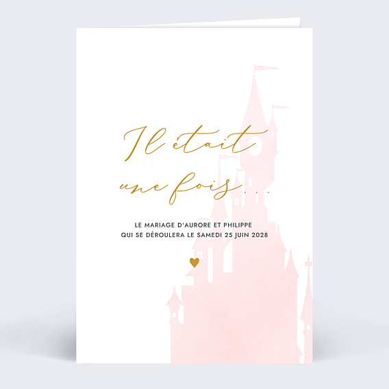 Faire part mariage Il Était Une Fois