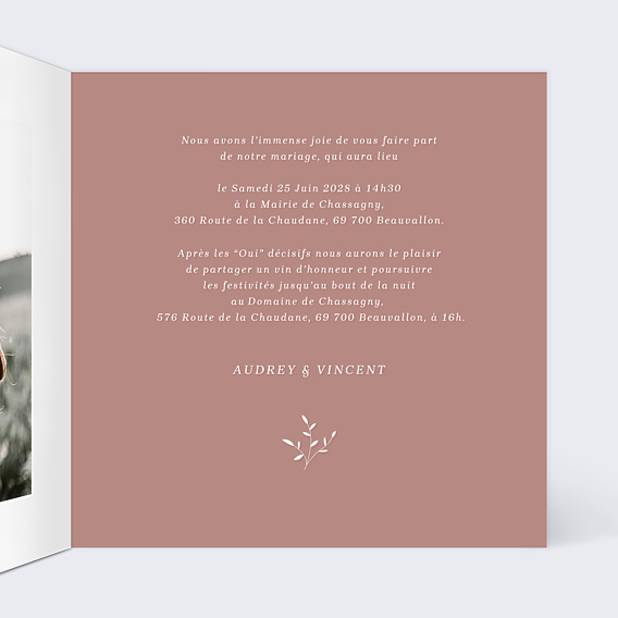 Faire-part Mariage Primavera