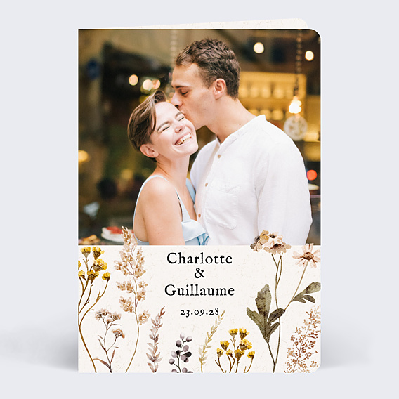 Faire-part Mariage Bouquet Sauvage