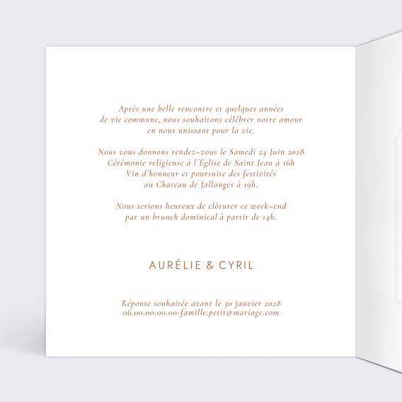 Faire-part Mariage Bouquet Parfumé avec graines