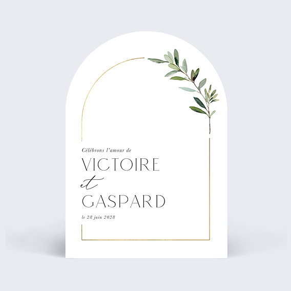 Faire part mariage Végétal chic