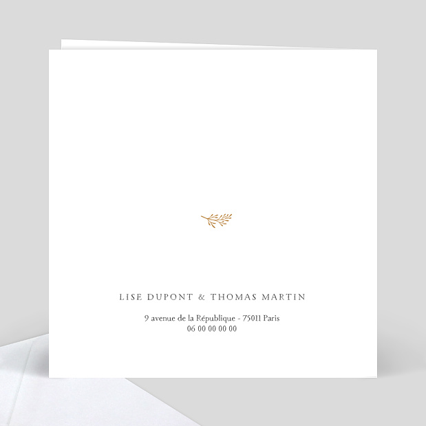 Faire-part Mariage Classique Multiphotos Verso