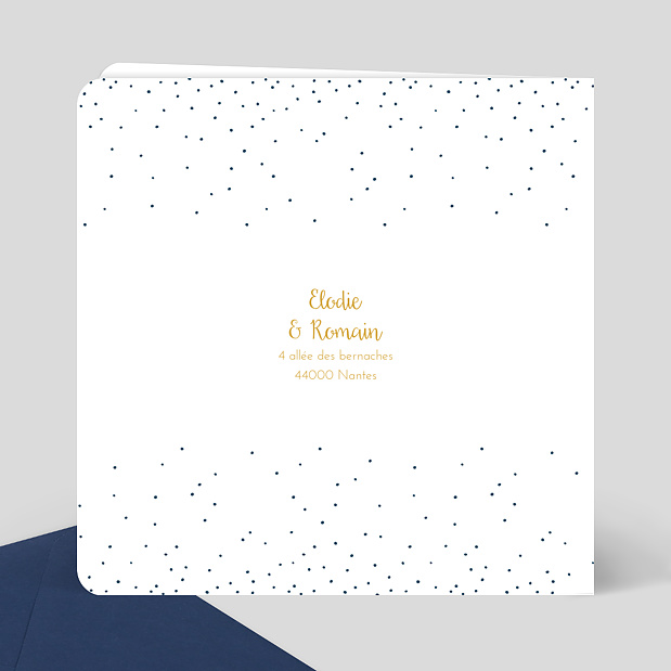 Faire-part Mariage Pois Verso