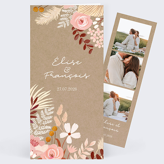Faire-part Mariage Printemps Bohème