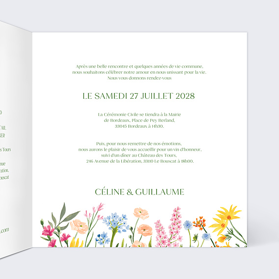 Faire-part Mariage Jardin