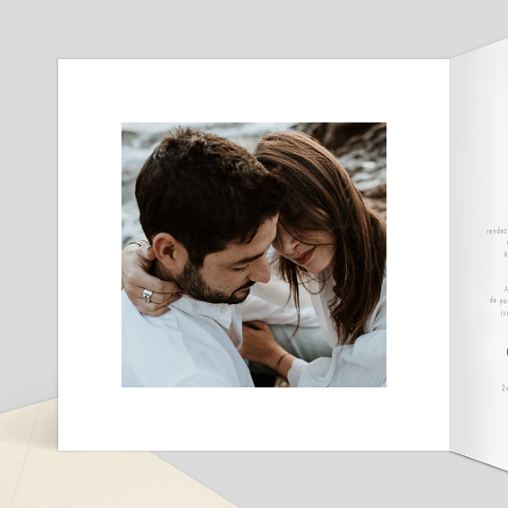 Faire part mariage Olympia Intérieur Gauche