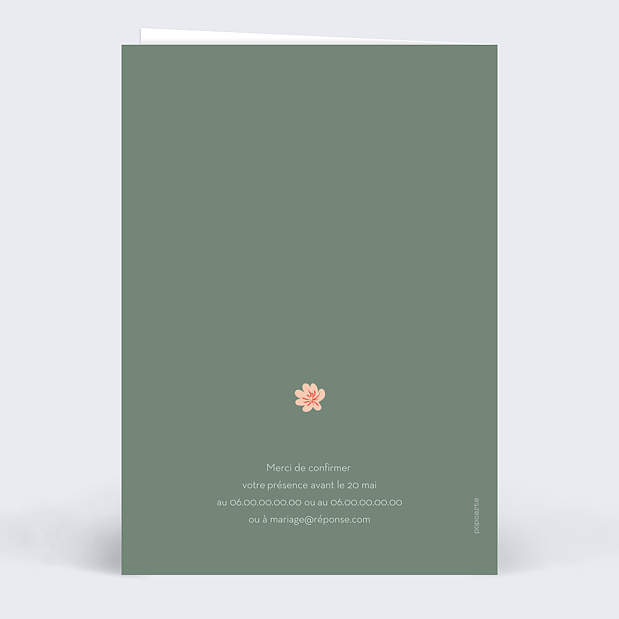 Faire-part Mariage Eden Verso