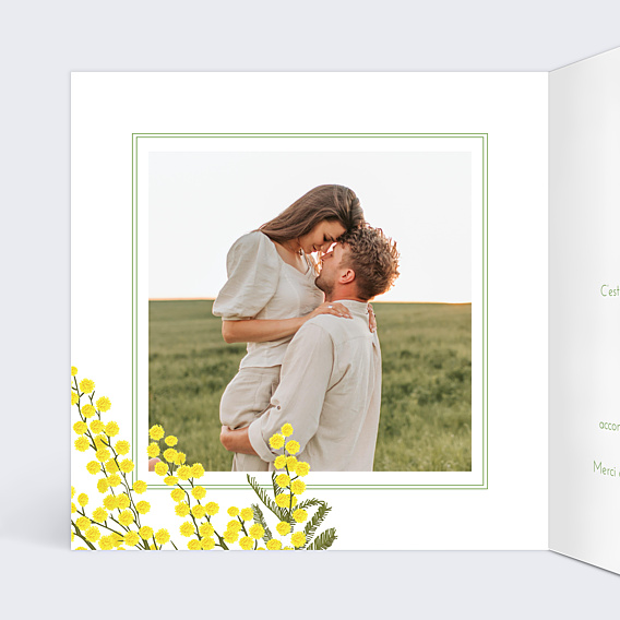 Faire-part Mariage Mimosa