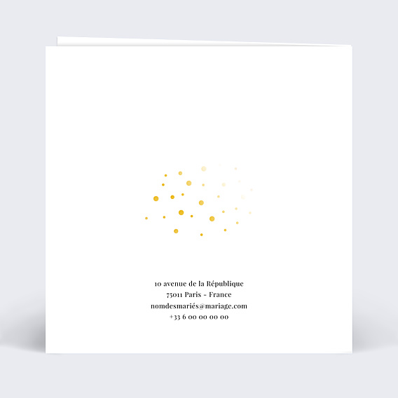 Faire-part Mariage Dorure Pois Graphiques