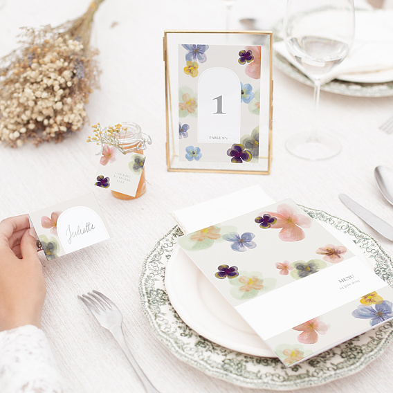 Faire part mariage Profusion Aquarelle Après 4