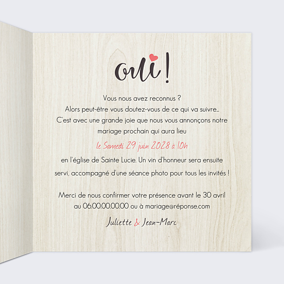 Faire-part Mariage Photomaton
