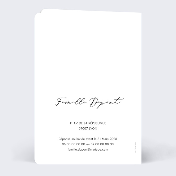 Faire-part Mariage Effet Photo