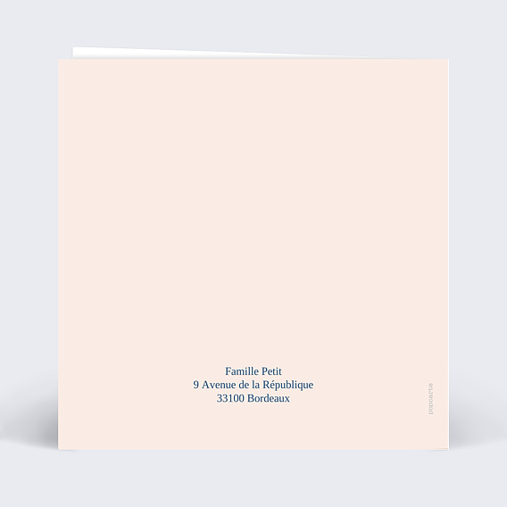 Faire part mariage Memory Verso