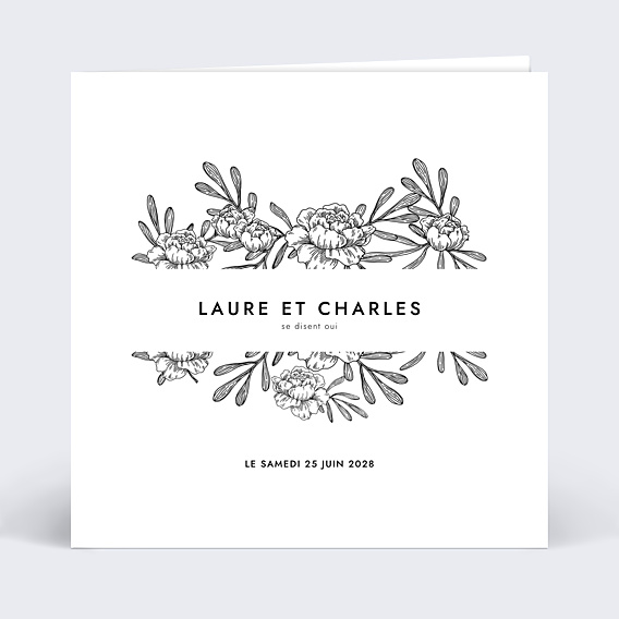 Faire part mariage Galanterie