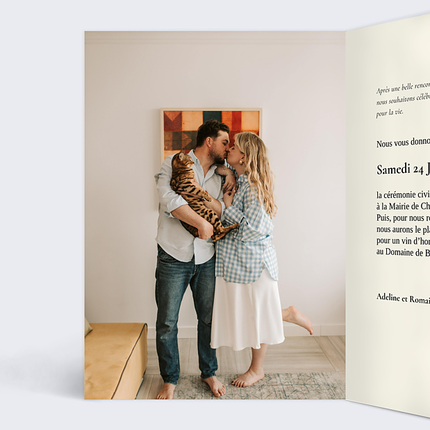 Faire-part Mariage Été Acidulé Intérieur Gauche