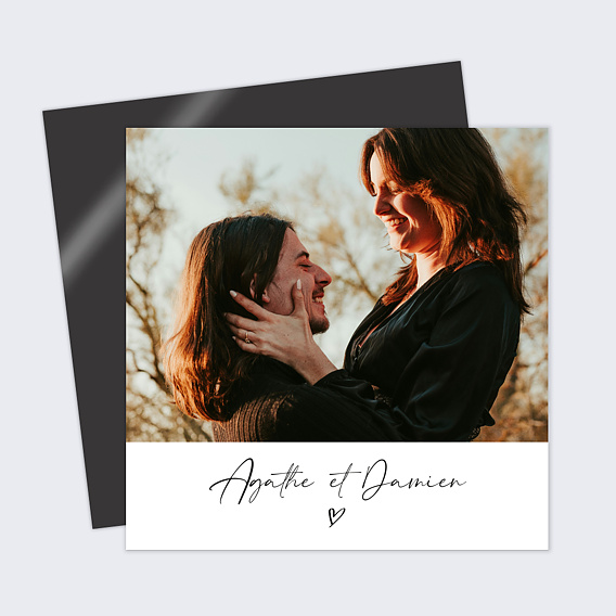 Faire part mariage Moments volés photo