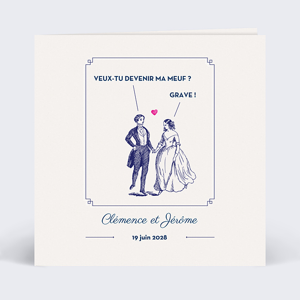 Faire-part mariage Hirondelle d'amour