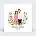 Faire-part Mariage Portrait minimaliste avec couronne champêtre