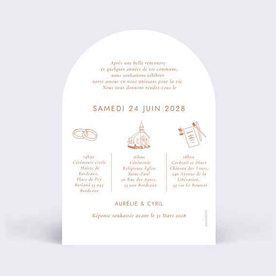 Faire-part Mariage Bouquet Parfumé