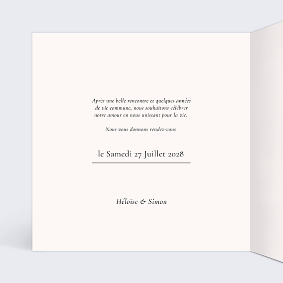 Faire-part Mariage Pétale d'Iris