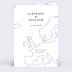 Faire part mariage Map voyage