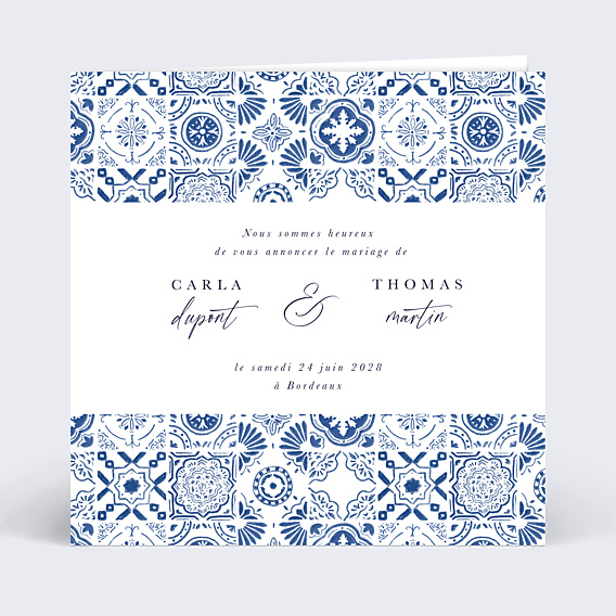 Faire-part Mariage Azulejos