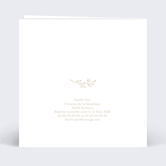 Faire-part Mariage Joli Bouquet