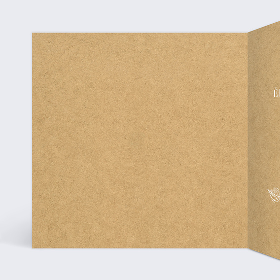 Faire part mariage Tourbillon d'étoiles Kraft Intérieur Gauche