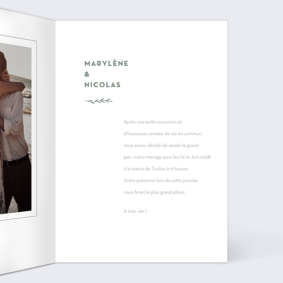 Faire-part Mariage Eden
